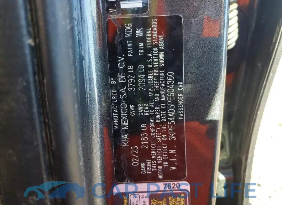 3KPF54AD5PE604360# 12