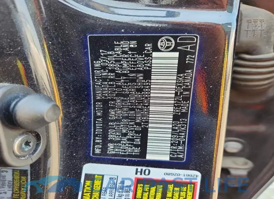 2T1BURHE4HC888495# 13