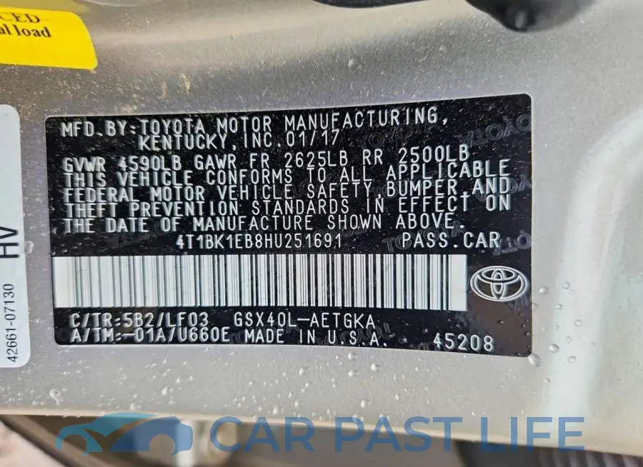 4T1BK1EB8HU251691# 12