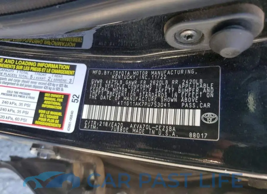 4T1G11AK7PU753041# 13