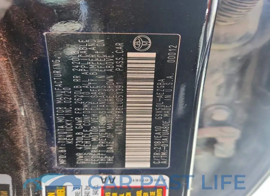 4T1JZ1FB6LU051391# 12