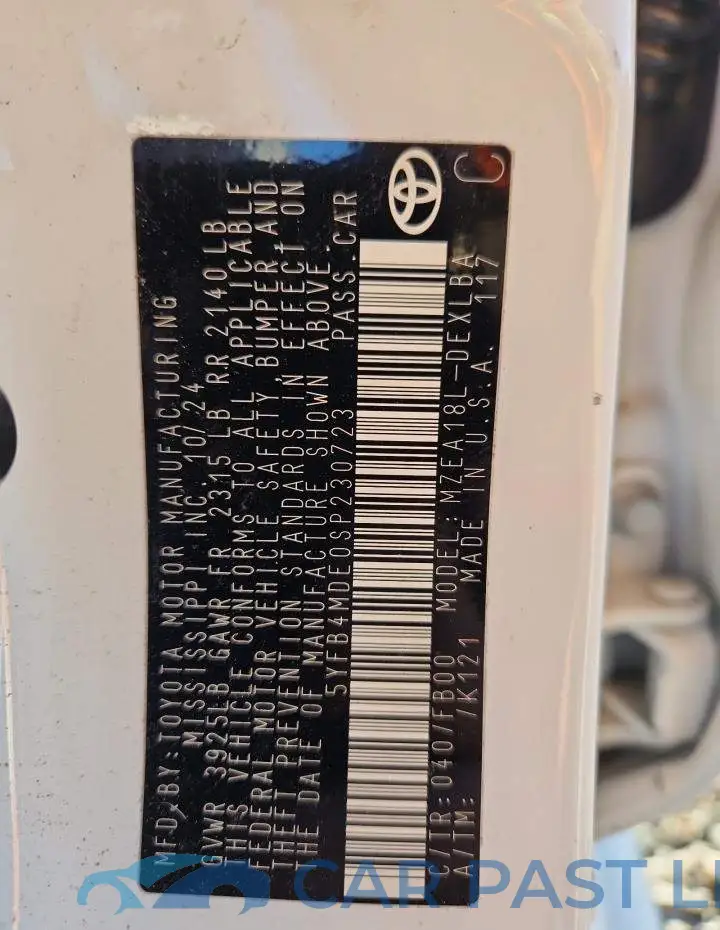 5YFB4MDE0SP230723# 12