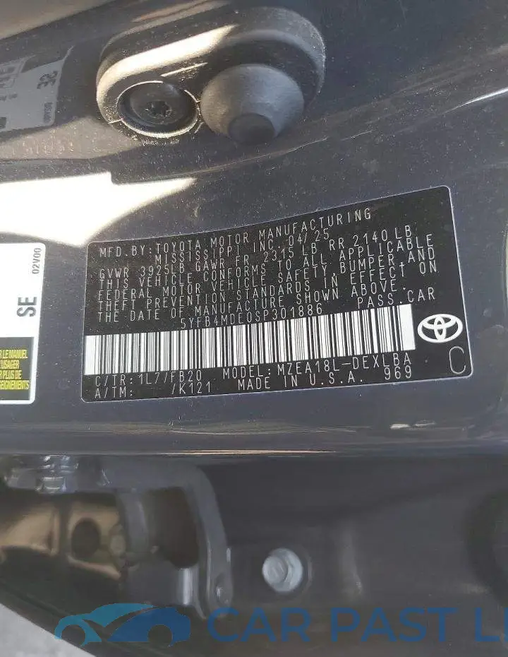 5YFB4MDE0SP301886# 13