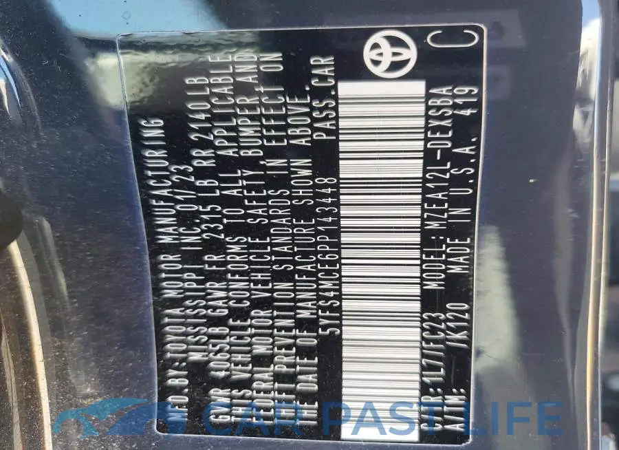 5YFS4MCE6PP143448# 12