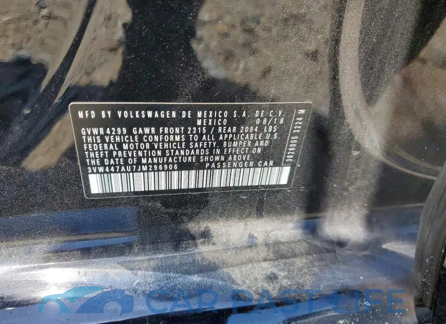3VW447AU7JM296906# 13