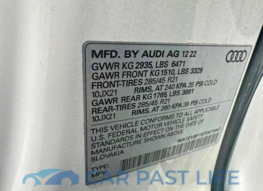 WA1EVBF15PD015447# 10