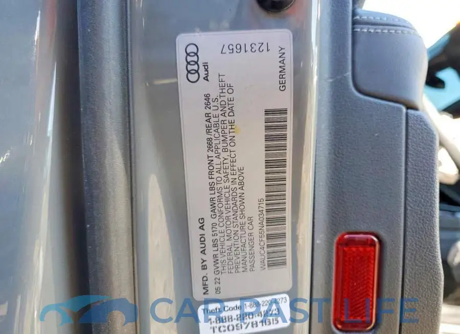 WAUC4CF55NA034715# 12