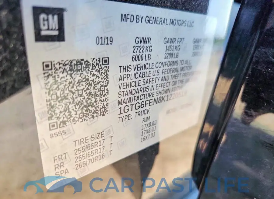 1GTG6FEN8K1220519# 12