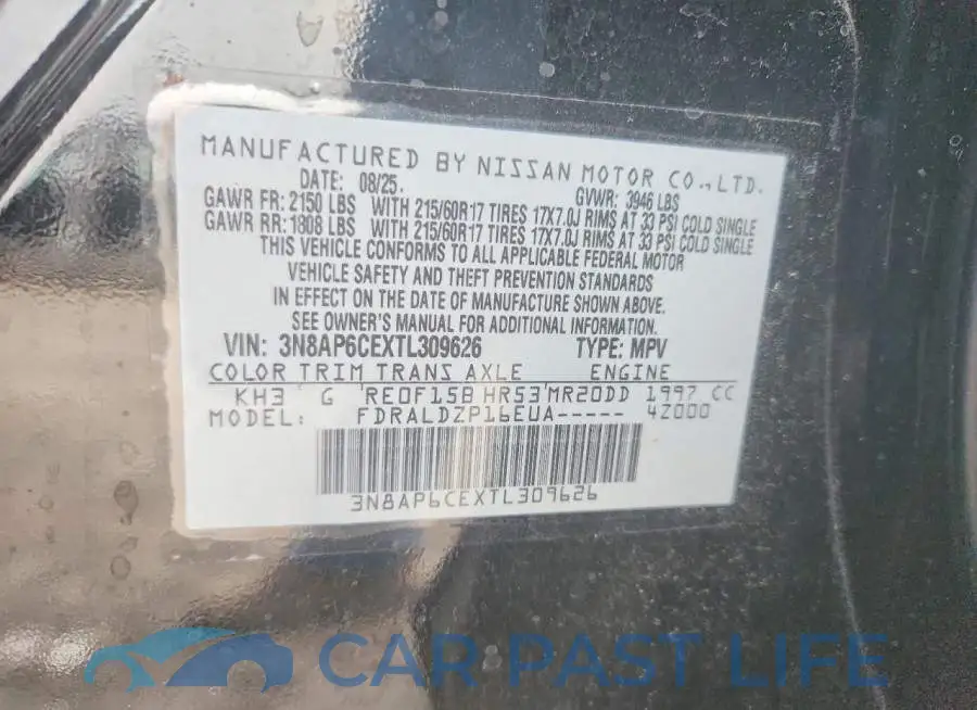 3N8AP6CEXTL309626# 14