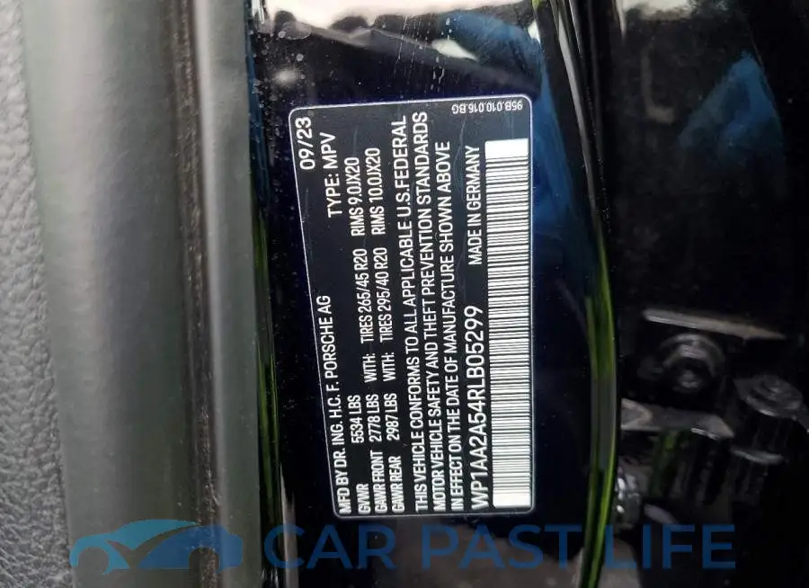 WP1AA2A54RLB05299# 13