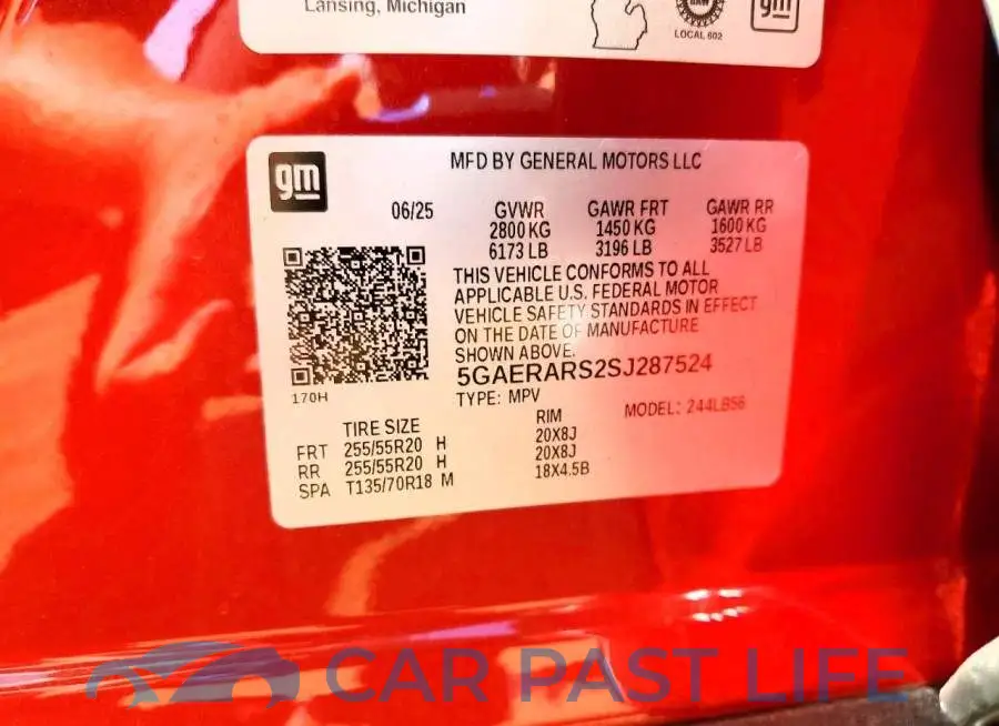 5GAERARS2SJ287524# 13