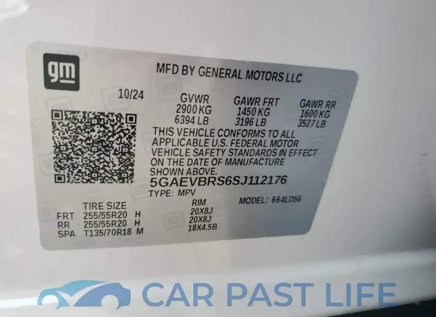 5GAEVBRS6SJ112176# 14