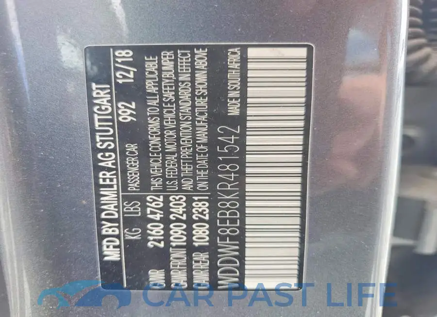 WDDWF8EB8KR481542# 12