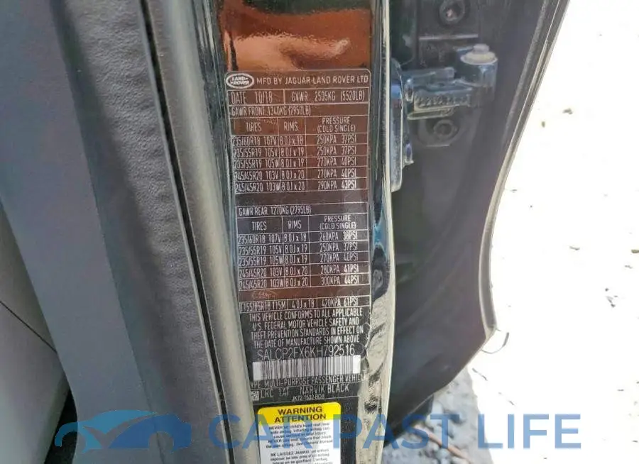SALCP2FX6KH792516# 12