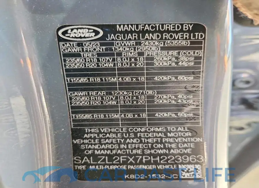 SALZL2FX7PH223963# 14