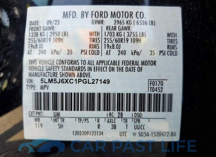 5LM5J6XC1PGL27149# 13
