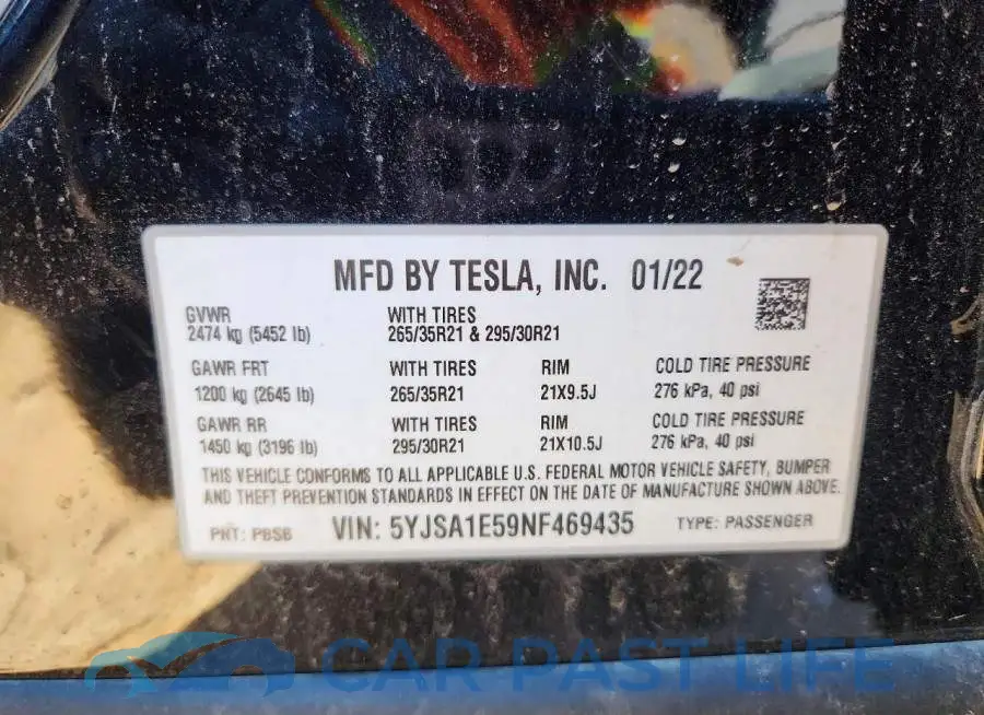 5YJSA1E59NF469435# 12