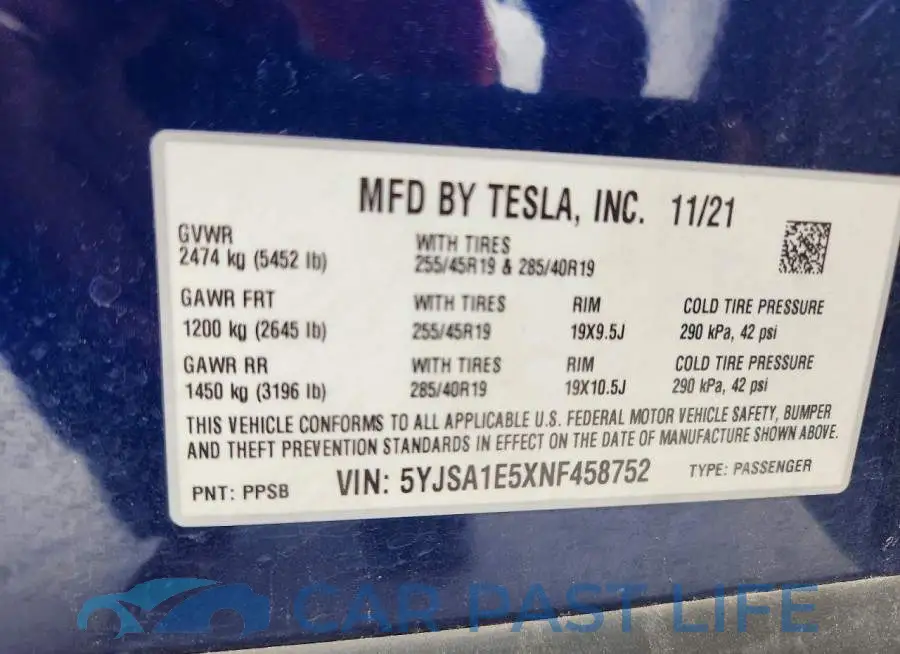 5YJSA1E5XNF458752# 13
