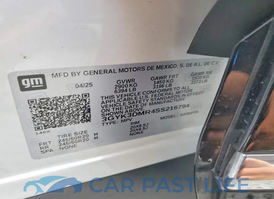 3GYK3DMR4SS216794# 13