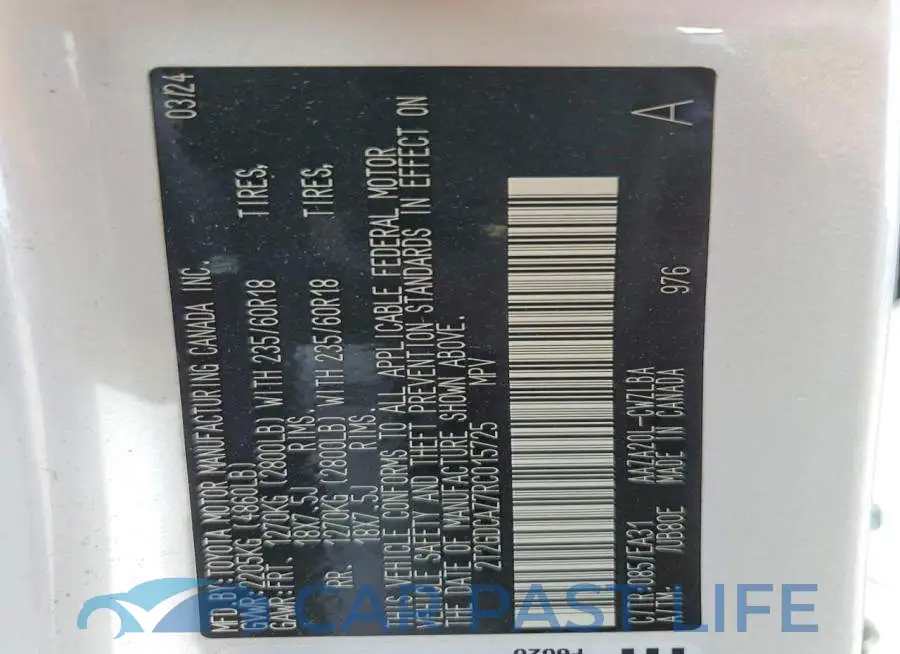 2T2GDCAZ7RC015725# 13