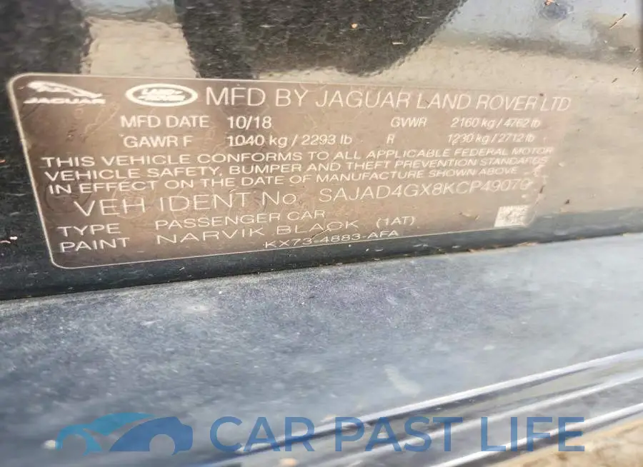 SAJAD4GX8KCP49070# 12