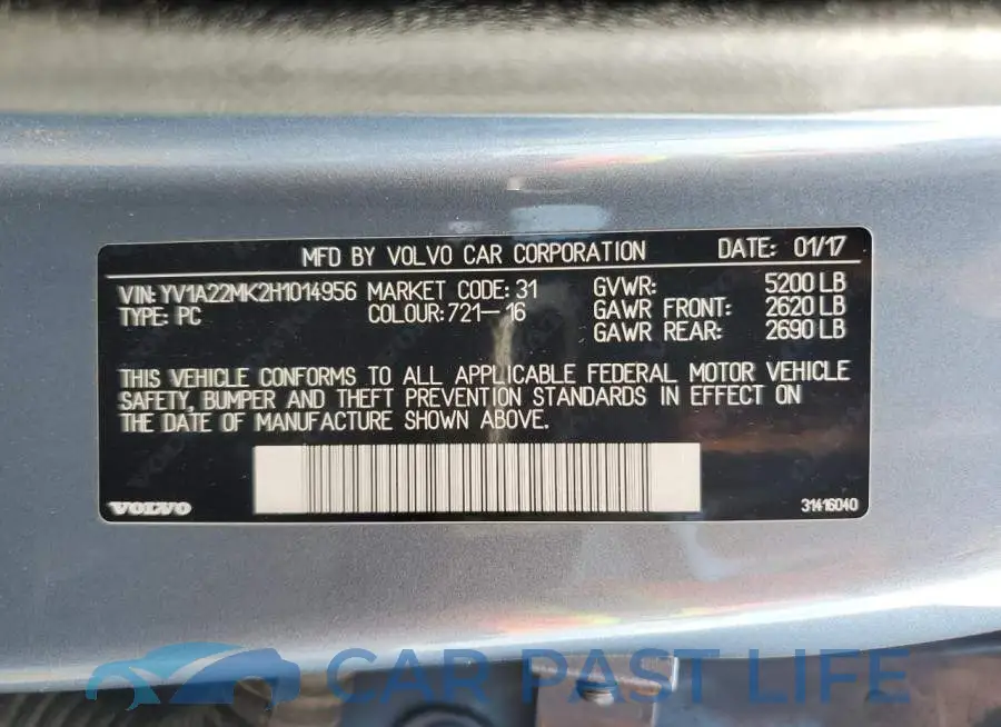 YV1A22MK2H1014956# 12