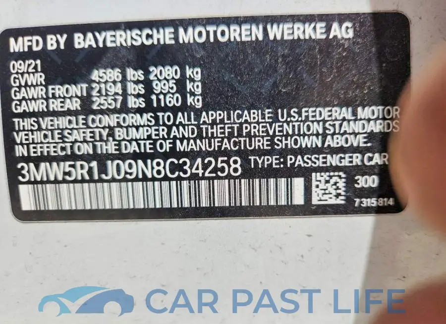 3MW5R1J09N8C34258# 12