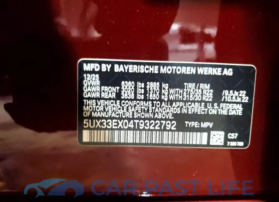 5UX33EX04T9322792# 14