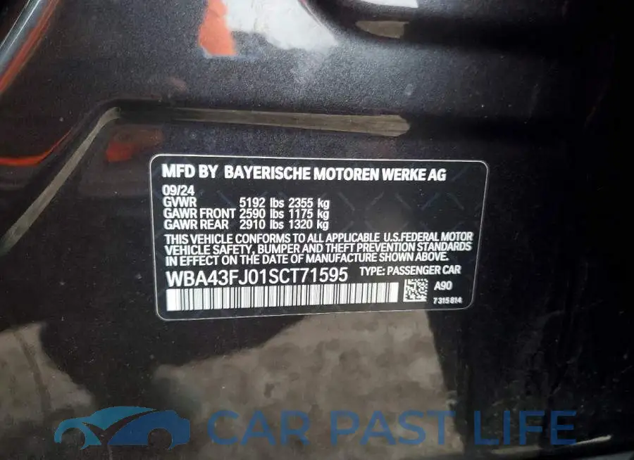 WBA43FJ01SCT71595# 12
