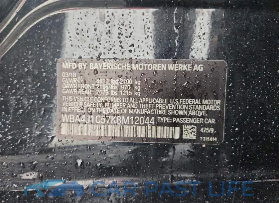 WBA4J1C57KBM12044# 12