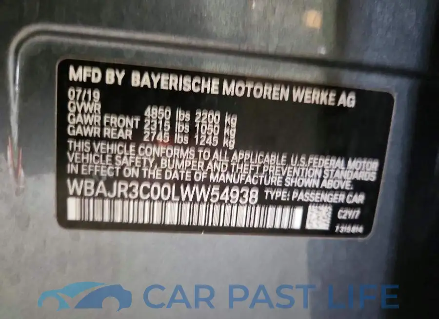 WBAJR3C00LWW54938# 12