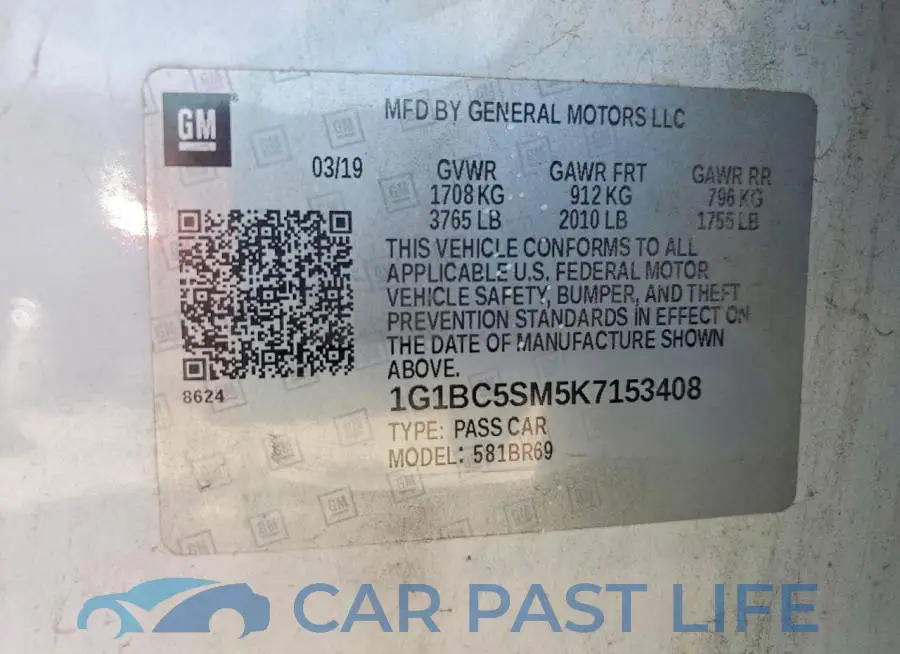 1G1BC5SM5K7153408# 12