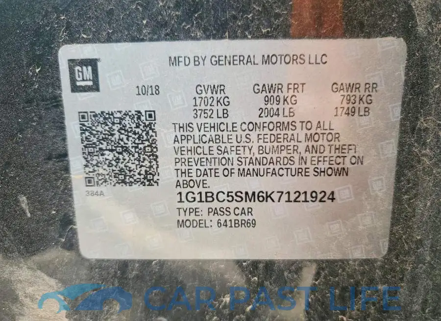 1G1BC5SM6K7121924# 13