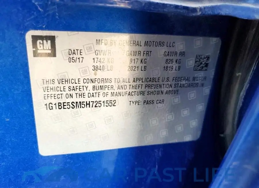 1G1BE5SM5H7251552# 12
