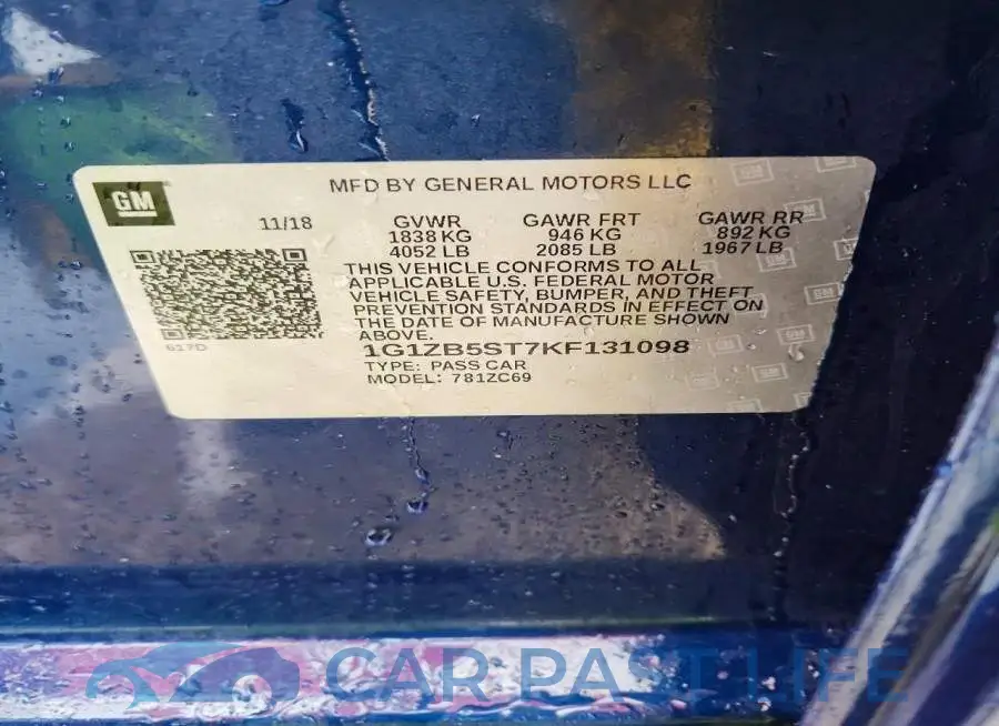 1G1ZB5ST7KF131098# 12