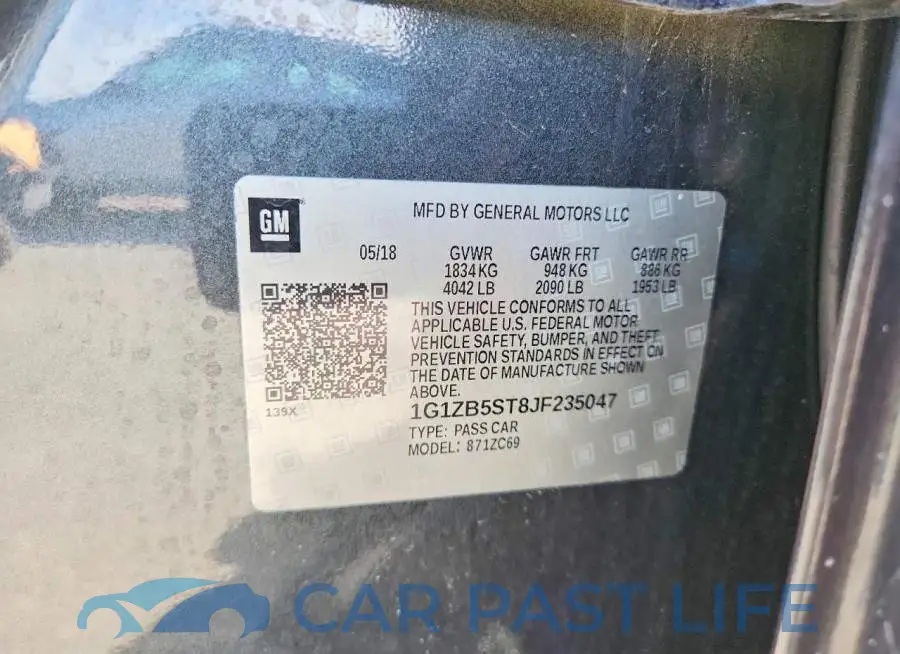 1G1ZB5ST8JF235047# 12