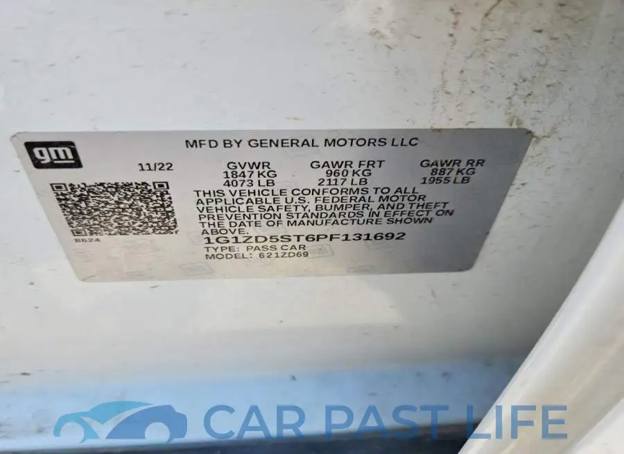 1G1ZD5ST6PF131692# 12