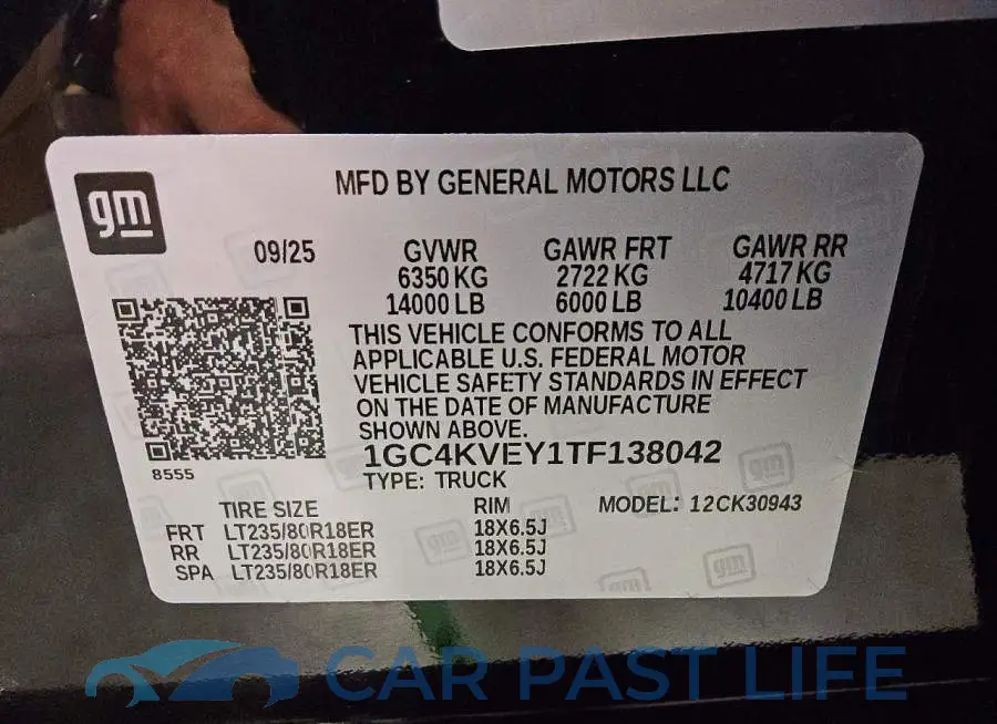 1GC4KVEY1TF138042# 12