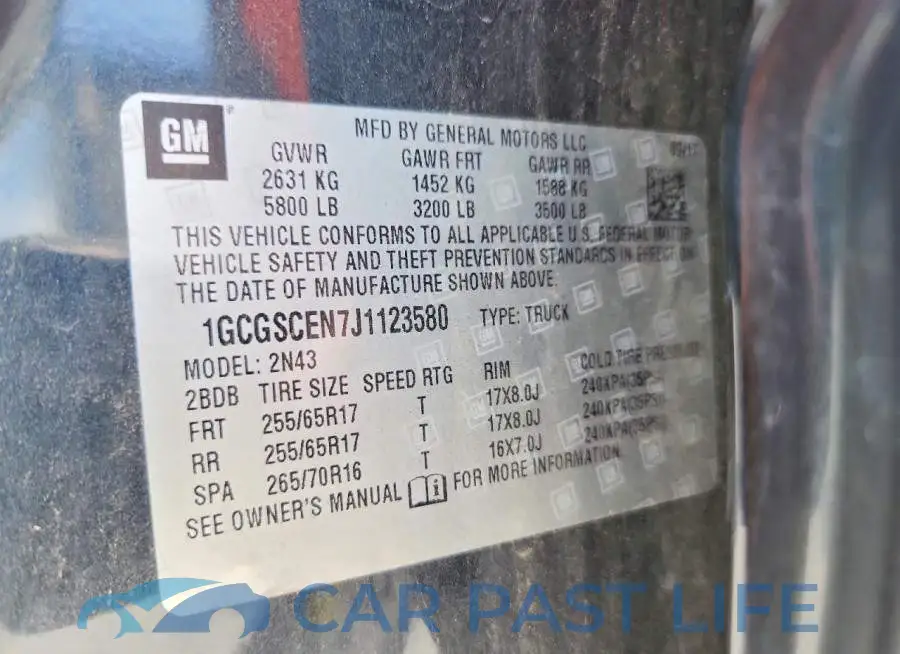 1GCGSCEN7J1123580# 13