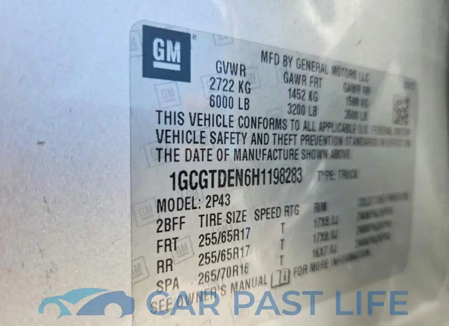 1GCGTDEN6H1198283# 12