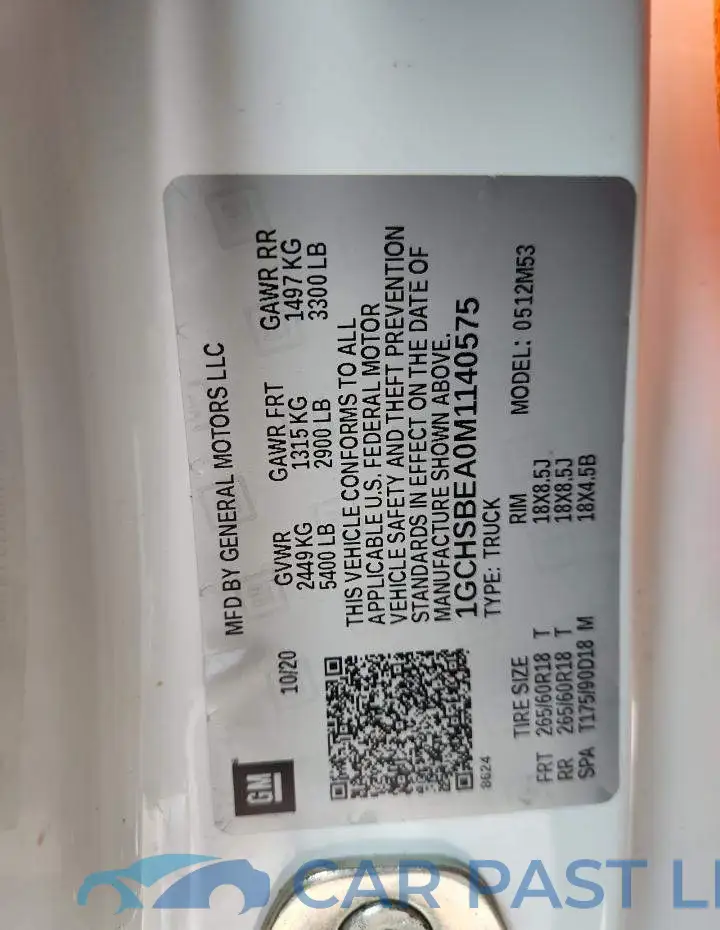 1GCHSBEA0M1140575# 12