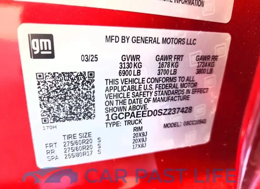 1GCPAEED0SZ237428# 12