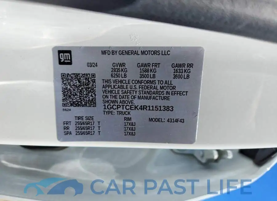 1GCPTCEK4R1151383# 12