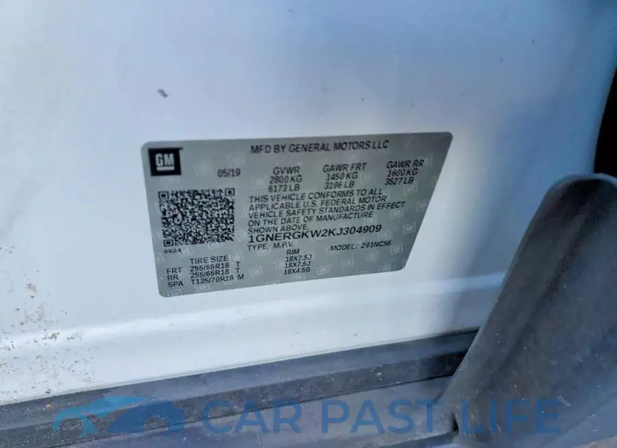 1GNERGKW2KJ304909# 13