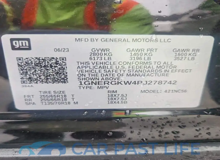 1GNERGKW4PJ278742# 13