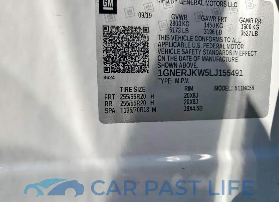 1GNERJKW5LJ155491# 13