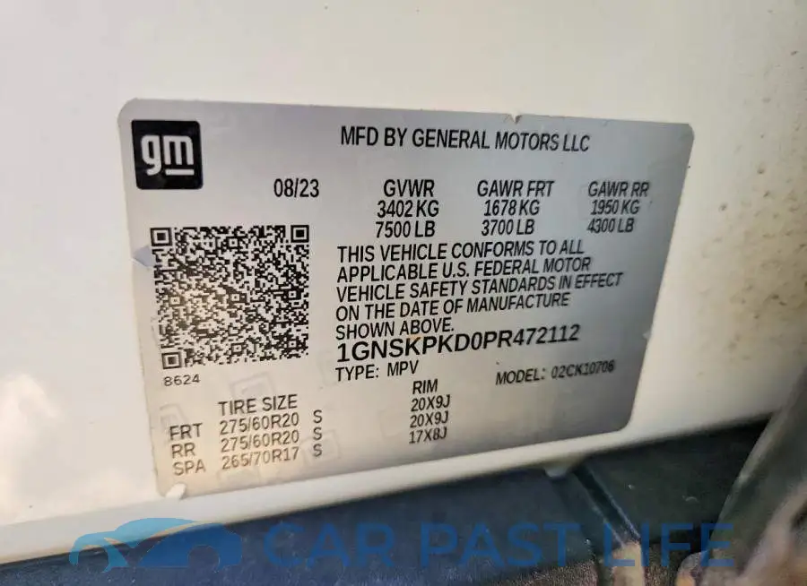 1GNSKPKD0PR472112# 13