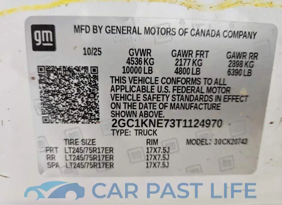 2GC1KNE73T1124970# 12