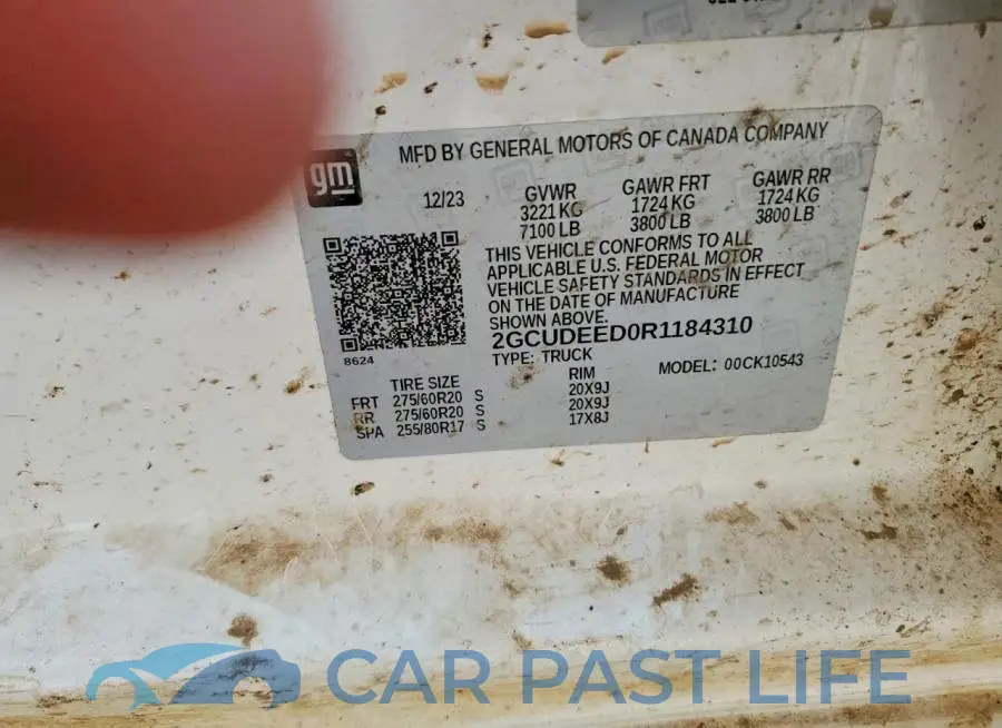 2GCUDEED0R1184310# 12