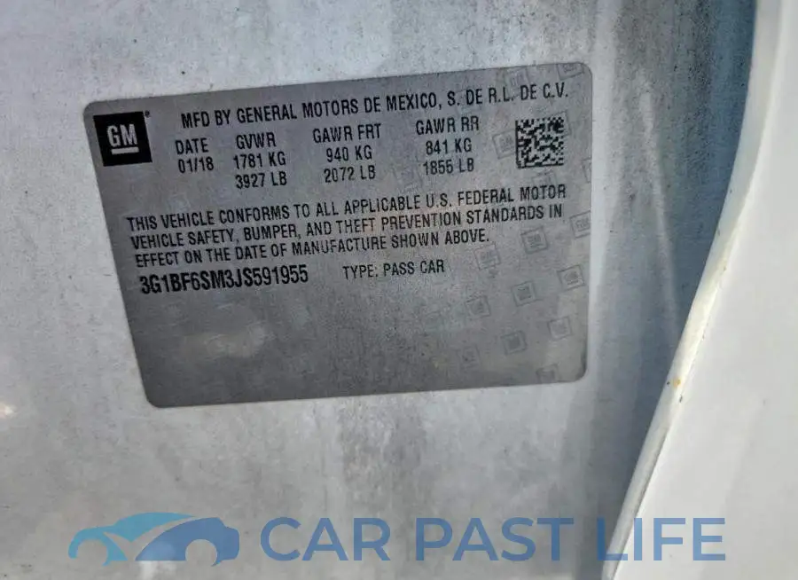 3G1BF6SM3JS591955# 12
